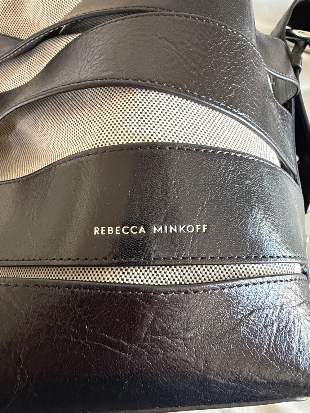 Rebecca Minkoff Black Strapped Bucket Bag/cross body - Picture 2 of 9